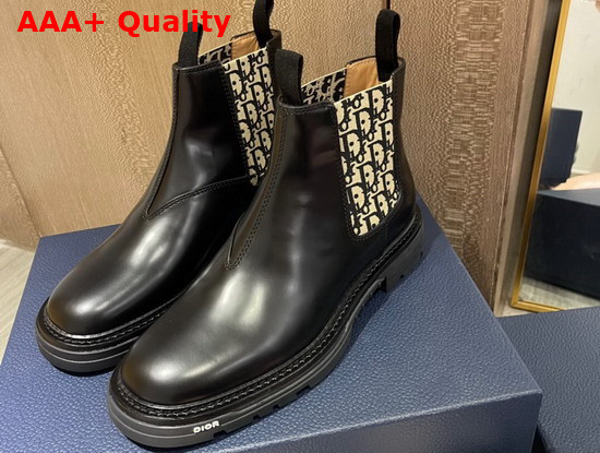 Dior Explorer II Chelsea Boot Black Polished Calfskin Replica