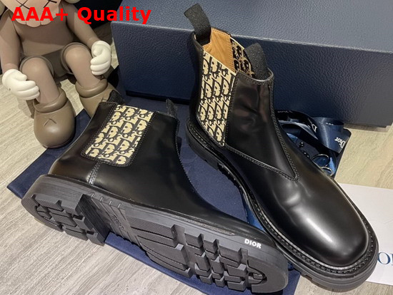 Dior Explorer II Chelsea Boot Black Polished Calfskin Replica