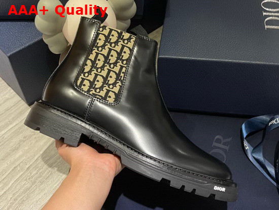 Dior Explorer II Chelsea Boot Black Polished Calfskin Replica