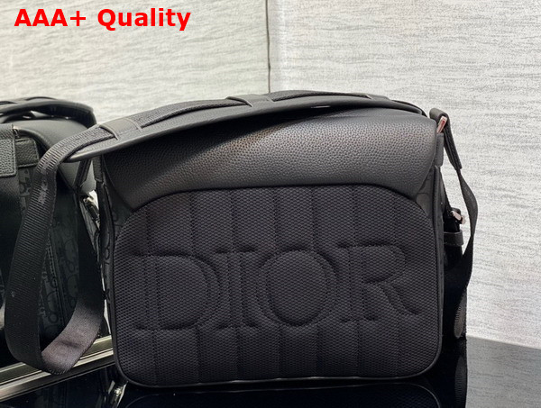 Dior Explorer Messenger Bag Black Dior Oblique Mirage Technical Fabric and Grained Calfskin Replica