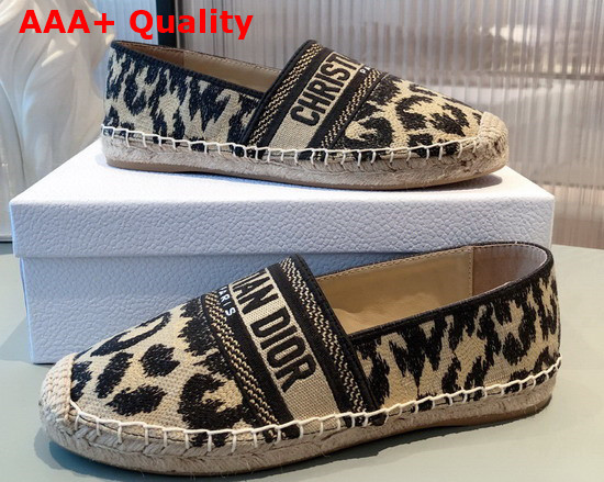 Dior Granville Espadrille Beige Multicolor Mizza Embroidered Cotton Replica