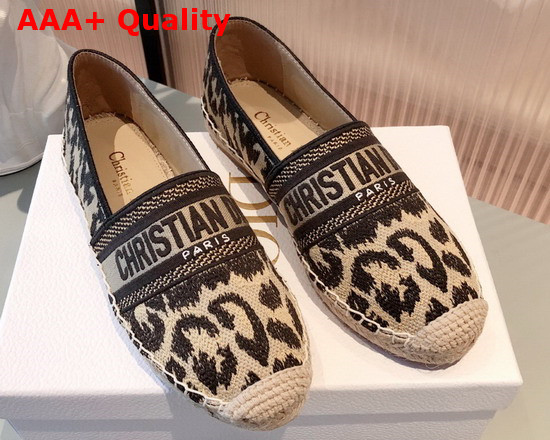 Dior Granville Espadrille Beige Multicolor Mizza Embroidered Cotton Replica