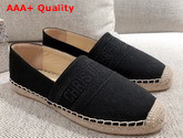 Dior Granville Espadrille Black Embroidered Cotton Replica