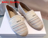 Dior Granville Espadrille Multicolor Dior Or Metallic Thread Embroidered Eotton Replica