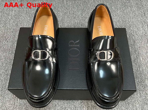 Dior Granville Loafer in Black Polished Calfskin Replica