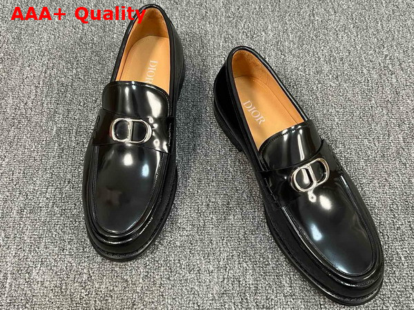 Dior Granville Loafer in Black Polished Calfskin Replica