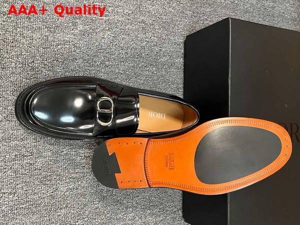 Dior Granville Loafer in Black Polished Calfskin Replica