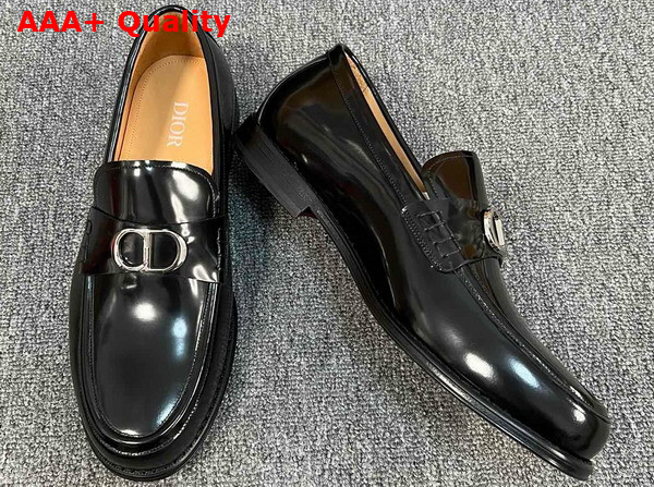 Dior Granville Loafer in Black Polished Calfskin Replica