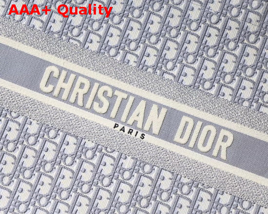 Dior Gray Dior Book Tote with Dior Oblique Embroidery Replica