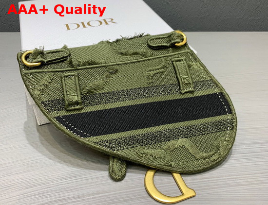 Dior Green Saddle Camouflage Pouch Belt Replica