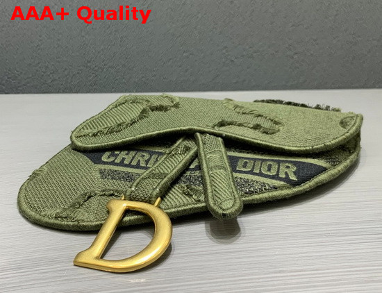 Dior Green Saddle Camouflage Pouch Belt Replica