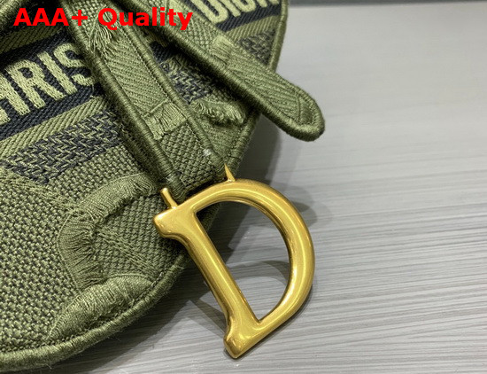 Dior Green Saddle Camouflage Pouch Belt Replica