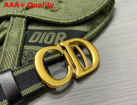 Dior Green Saddle Camouflage Pouch Belt Replica