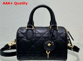 Dior Groove 20 Bag Black Macrocannage Calfskin Replica