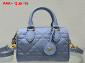 Dior Groove 20 Bag Pale Blue Macrocannage Calfskin Replica