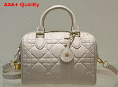 Dior Groove 25 Bag Dusty Ivory Macrocannage Calfskin Replica