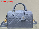 Dior Groove 25 Bag Pale Blue Macrocannage Calfskin Replica