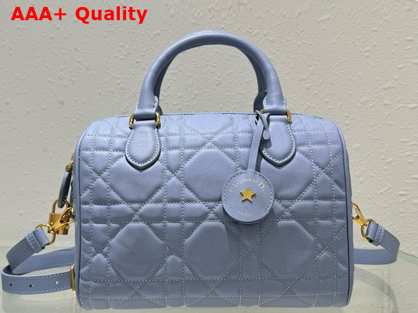 Dior Groove 25 Bag Pale Blue Macrocannage Calfskin Replica