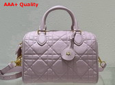 Dior Groove 25 Bag Pale Pink Macrocannage Calfskin Replica