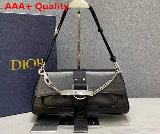 Dior Hardcore Shoulder Bag in Black Leather Replica