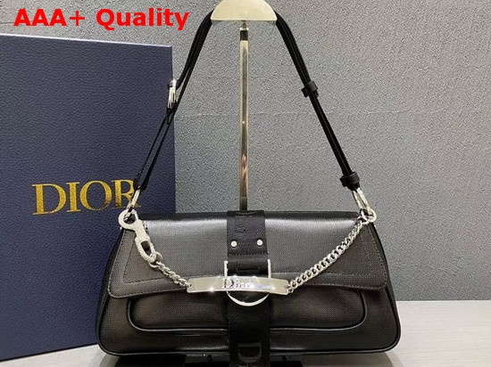 Dior Hardcore Shoulder Bag in Black Leather Replica