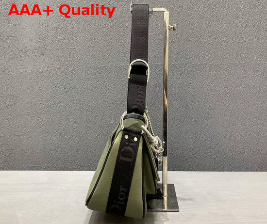 Dior Hardcore Shoulder Bag in Green Silky Canvas Replica