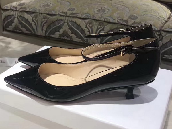 Dior High Heeled Shoe in Black Patent Calfskin Leather For Sale