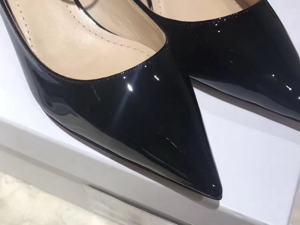 Dior High Heeled Shoe in Black Patent Calfskin Leather For Sale