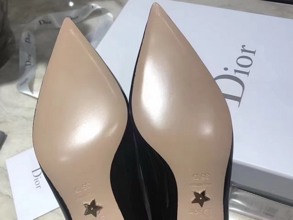 Dior High Heeled Shoe in Black Patent Calfskin Leather For Sale