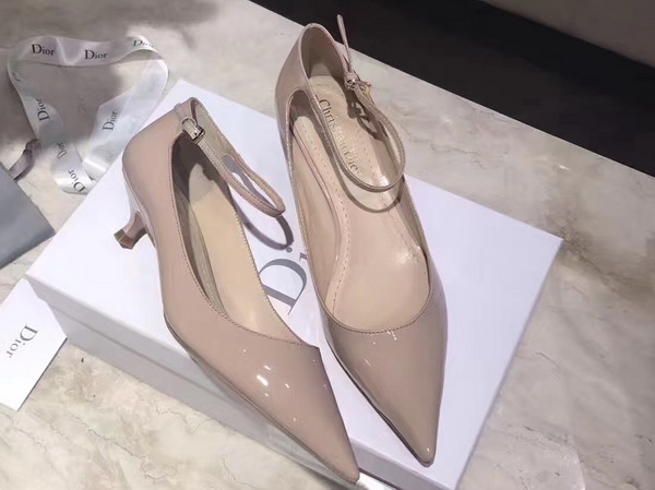 Dior High Heeled Shoe in Nude Patent Calfskin Leather For Sale