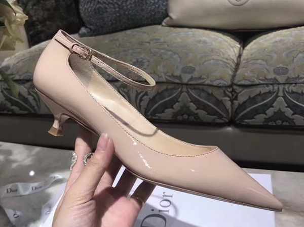 Dior High Heeled Shoe in Nude Patent Calfskin Leather For Sale