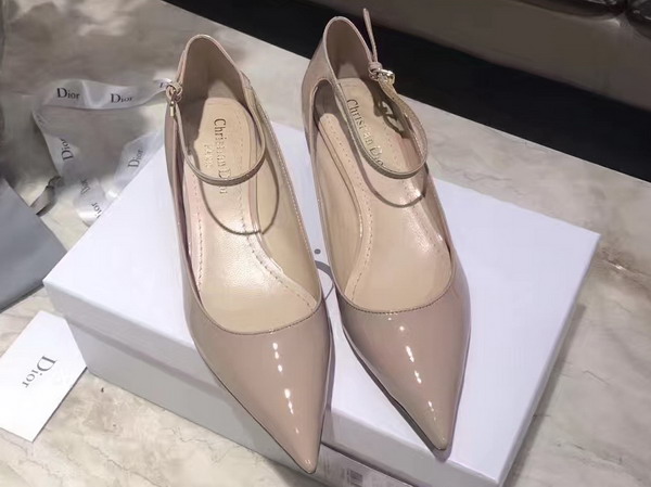 Dior High Heeled Shoe in Nude Patent Calfskin Leather For Sale