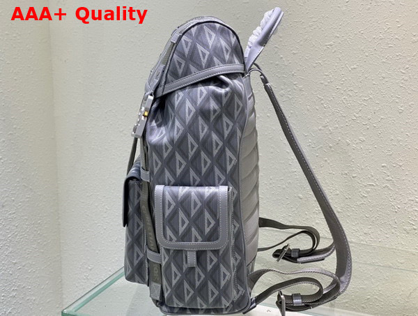 Dior Hit The Road Backpack Dior Gray CD Diamond Canvas Replica