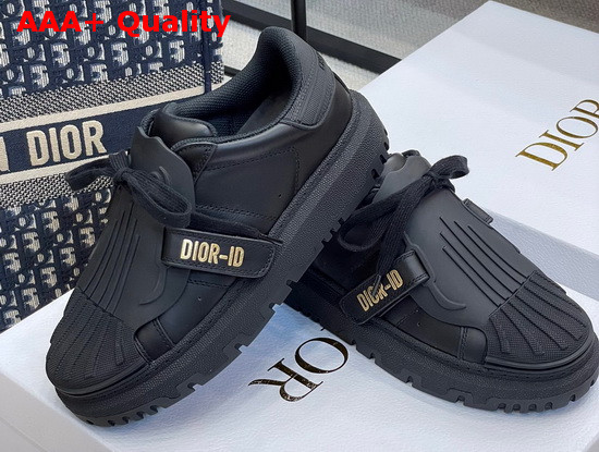 Dior ID Sneaker Black Rubber and Calfskin Replica