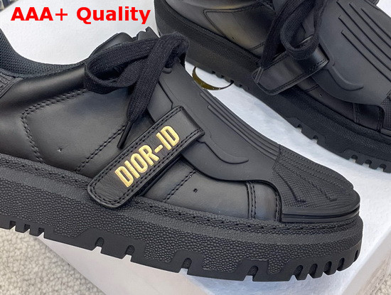 Dior ID Sneaker Black Rubber and Calfskin Replica