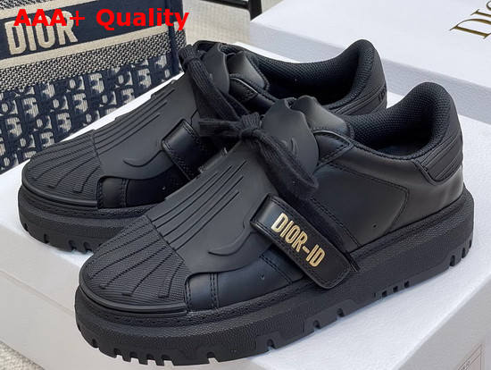 Dior ID Sneaker Black Rubber and Calfskin Replica