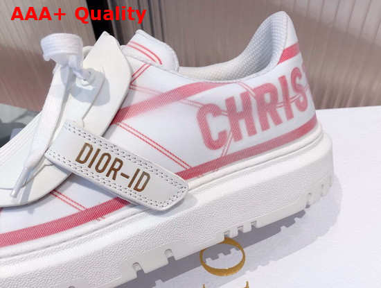 Dior ID Sneaker White and Pink Technical Fabric Replica