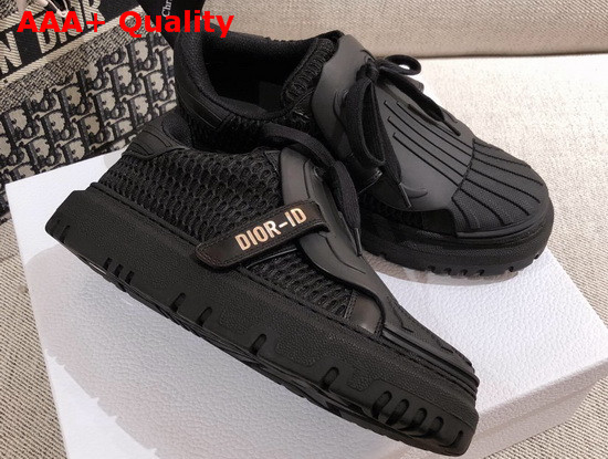 Dior ID Sneaker in Black Mesh and Rubber Replica