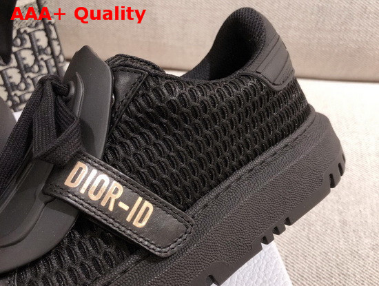 Dior ID Sneaker in Black Mesh and Rubber Replica