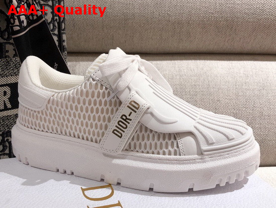 Dior ID Sneaker in White Mesh and Rubber Replica