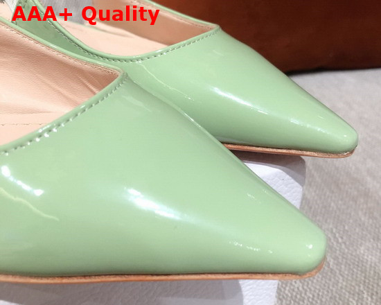 Dior J Adior Slingback Pump Light Green Patent Calfskin Replica