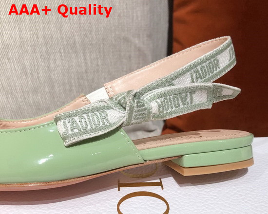 Dior J Adior Slingback Pump Light Green Patent Calfskin Replica