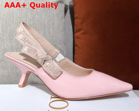 Dior J Adior Slingback Pump Pink Patent Calfskin Replica