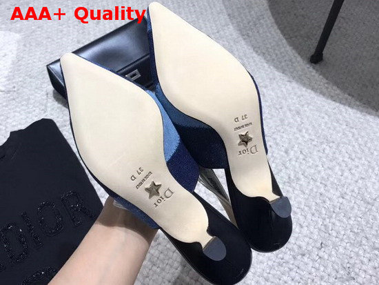 Dior J Adior Slingback in Patchwork Denim Replica