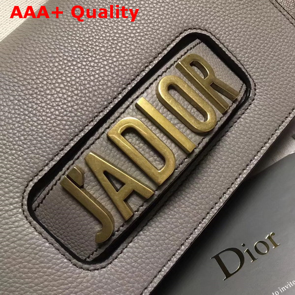 Dior J adior Flap Bag in Grey Grained Calfskin Replica