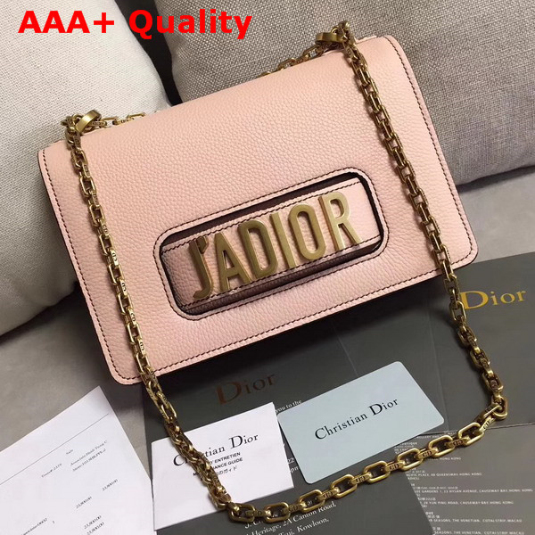 Dior J adior Flap Bag in Pink Grained Calfskin Replica