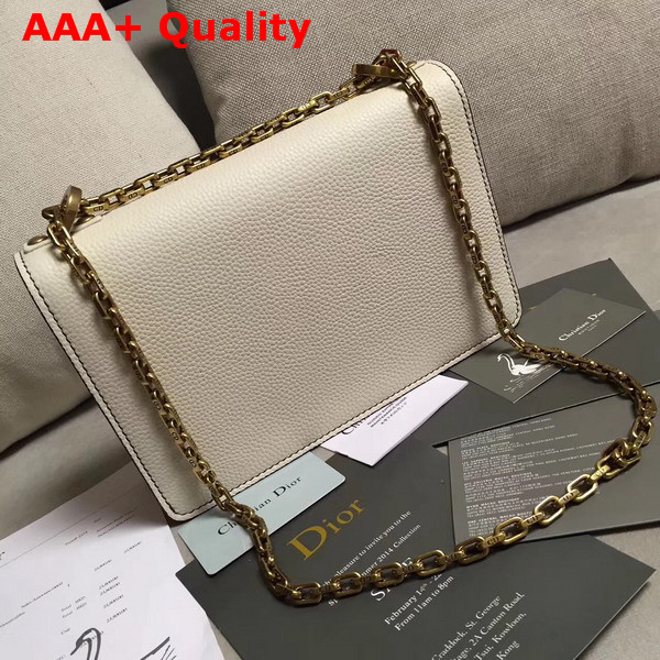 Dior J adior Flap Bag in White Grained Calfskin Replica