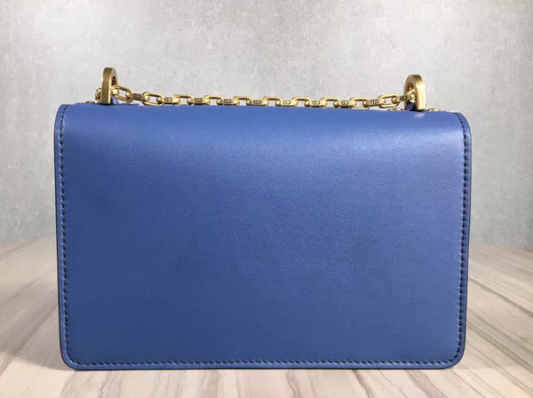 Dior J adior Flap Bag with Chain Light Blue Calfskin For Sale