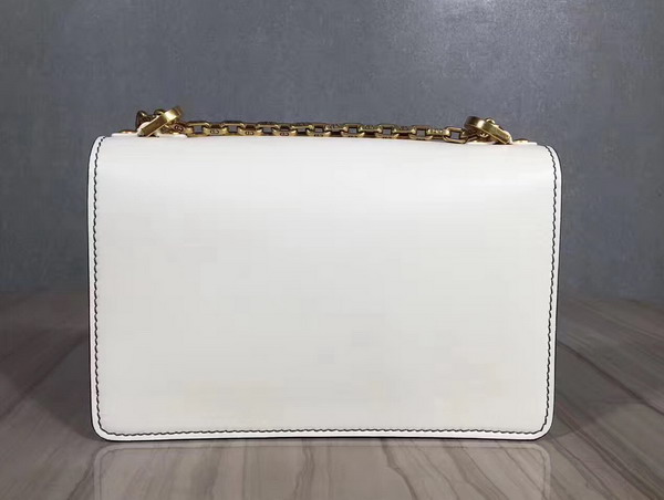 Dior J adior Flap Bag with Chain in Off White Calfskin For Sale