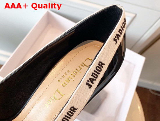 Dior Jadior 10cm Pump in Black Patent Calfskin Replica